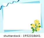 clip art frame of yellow roses... | Shutterstock .eps vector #1952318641