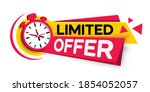 banner ribbon limited offer... | Shutterstock .eps vector #1854052057