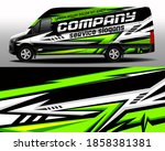 vector design of delivery van.... | Shutterstock .eps vector #1858381381