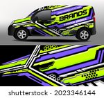 delivery van vector design. car ... | Shutterstock .eps vector #2023346144