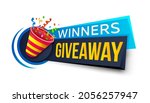 giveaway winners poster... | Shutterstock .eps vector #2056257947