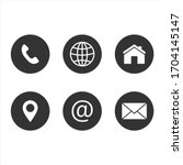 web icons  contact us icon ... | Shutterstock .eps vector #1704145147