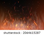 realistic fire sparks... | Shutterstock .eps vector #2064615287