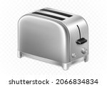 bright metallic glossy toaster. ... | Shutterstock .eps vector #2066834834