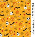 happy halloween wallpaper... | Shutterstock .eps vector #1525205684