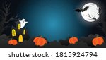 halloween banner vector. happy... | Shutterstock .eps vector #1815924794