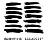 brush lines set. vector... | Shutterstock .eps vector #1221601117