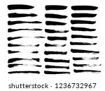 brush lines set. vector... | Shutterstock .eps vector #1236732967