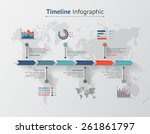 timeline vector infographic.... | Shutterstock .eps vector #261861797