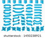 set of blue ribbon. vector... | Shutterstock .eps vector #1450238921