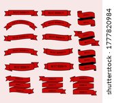  set of red ribbons with text... | Shutterstock .eps vector #1777820984