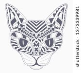 zentangle of cat head | Shutterstock .eps vector #1373339981