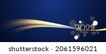 the elegant new year 2022... | Shutterstock .eps vector #2061596021