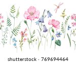 Watercolor Floral Pattern ...