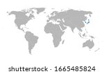 japan  south korea map... | Shutterstock .eps vector #1665485824
