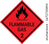 flammable gas caution sign.... | Shutterstock .eps vector #1672735894