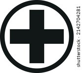 medical cross icon sign. first... | Shutterstock .eps vector #2142704281