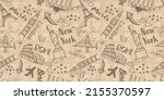 hand drawn doodle sights... | Shutterstock .eps vector #2155370597