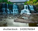 Long exposure of Gooseberry Falls in Minnesota.  Waterfall. State park.