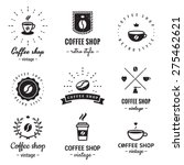 coffee shop logo vintage vector ... | Shutterstock .eps vector #275462621