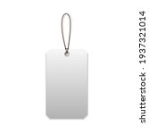 single blank tag with tied... | Shutterstock .eps vector #1937321014