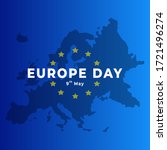 europe day 9th may. europe map... | Shutterstock .eps vector #1721496274