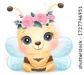 cute bee portrait with... | Shutterstock .eps vector #1727746951