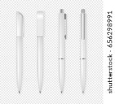 Realistic Vector White Pen Icon ...