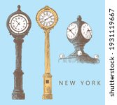 Sketches Of Street Clocks And...