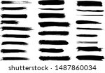 set of vector brush strokes | Shutterstock .eps vector #1487860034