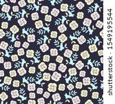  floral pattern in pastel... | Shutterstock .eps vector #1549195544