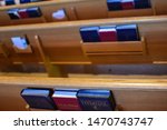 Pews inside the Church of countryside church image - Free stock photo