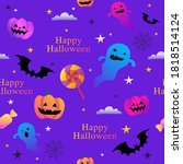 halloween colorful cute funny... | Shutterstock .eps vector #1818514124