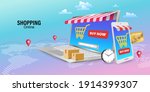 online shopping services.... | Shutterstock .eps vector #1914399307