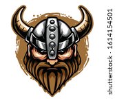 viking head mascot vector... | Shutterstock .eps vector #1614154501