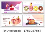 set of web pages with ice cream ... | Shutterstock .eps vector #1751087567