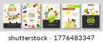 set of flyers with groceries.... | Shutterstock .eps vector #1776483347