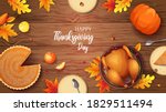 Happy Thanksgiving Banner With...