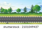 forest highway rout greenery... | Shutterstock .eps vector #2101049437