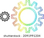 network contour gear frame icon ... | Shutterstock .eps vector #2091991204