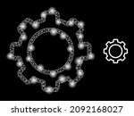constellation mesh contour gear ... | Shutterstock .eps vector #2092168027