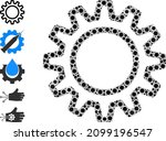 contour gear mosaic icon.... | Shutterstock .eps vector #2099196547