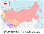 Political Map of USSR with Names