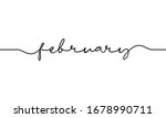february word handwritten... | Shutterstock .eps vector #1678990711
