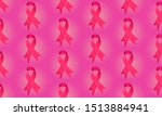 pink ribbon pattern background... | Shutterstock .eps vector #1513884941
