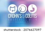 crohn's and colitis awareness... | Shutterstock .eps vector #2076627097