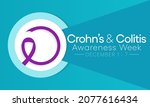crohn's and colitis awareness... | Shutterstock .eps vector #2077616434