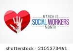 social work month is observed... | Shutterstock .eps vector #2105373461