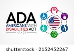 the americans with disability... | Shutterstock .eps vector #2152452267