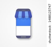 template mobile store  web  app ... | Shutterstock .eps vector #1488125747
